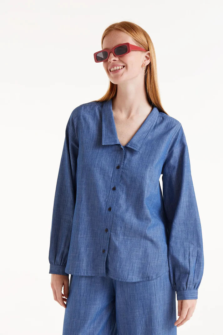 Compania Fantastica-  Camicia denim leggero