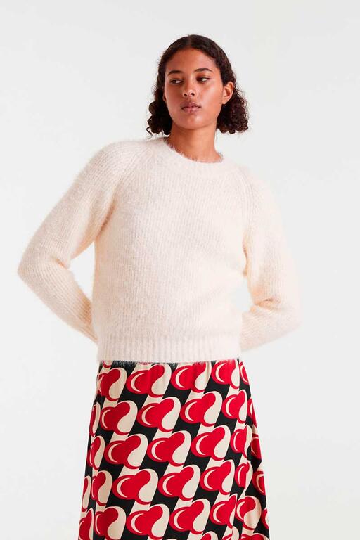 Compania Fantastica- Maglione panna testurizzato